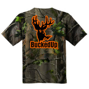 Short Sleeve Realtree APG Camo with Orange BuckedUp® Logo