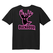 Short Sleeve Black with Polka Dot BuckedUp® Logo